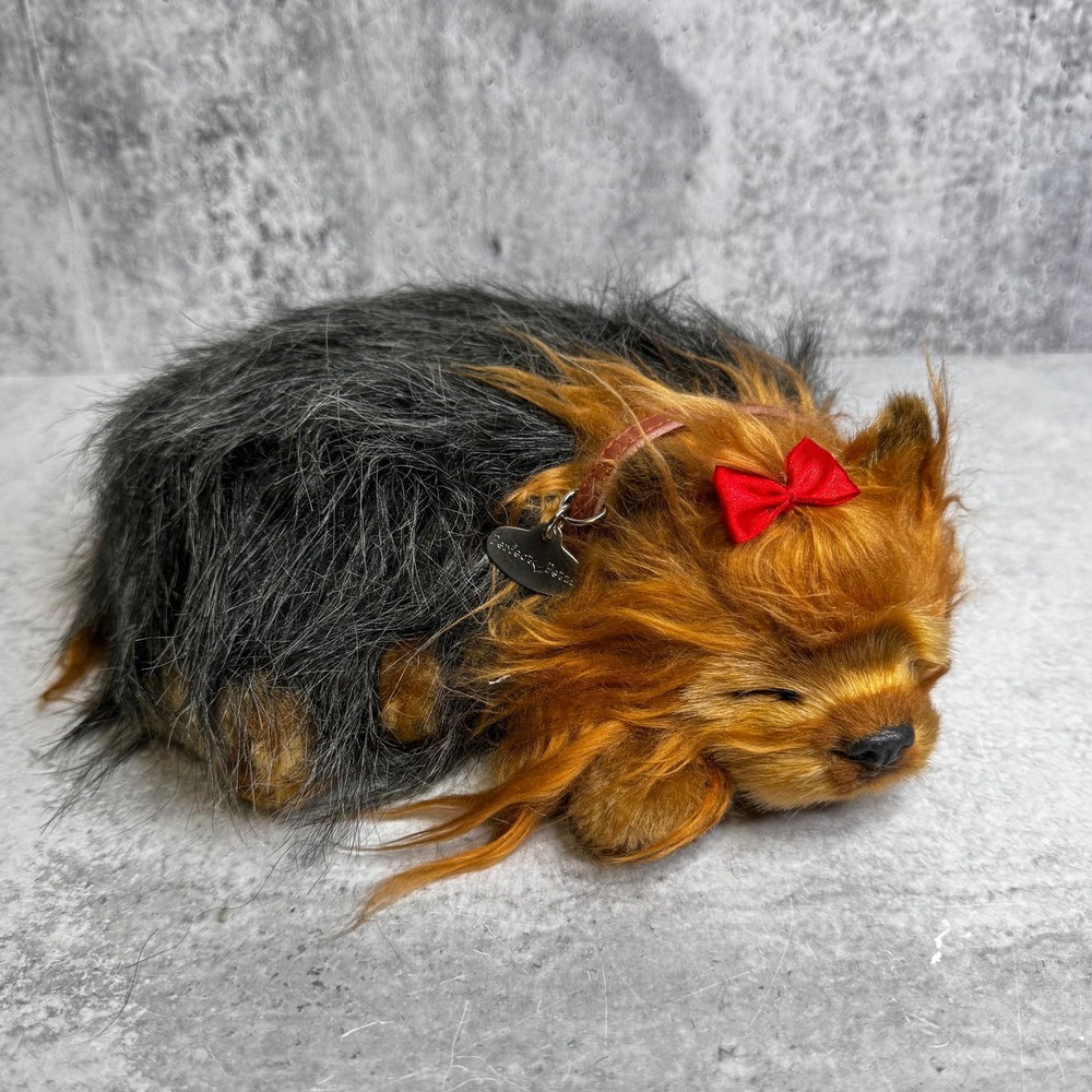Perfect Petzzz Breathing Yorkshire Terrier Realistic Sleeping Puppy Plush Toy